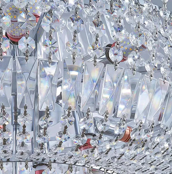 Extra Large Multi-layer Modern Light Luxury Crystal Chandelier for Living / Dining Room / Villa