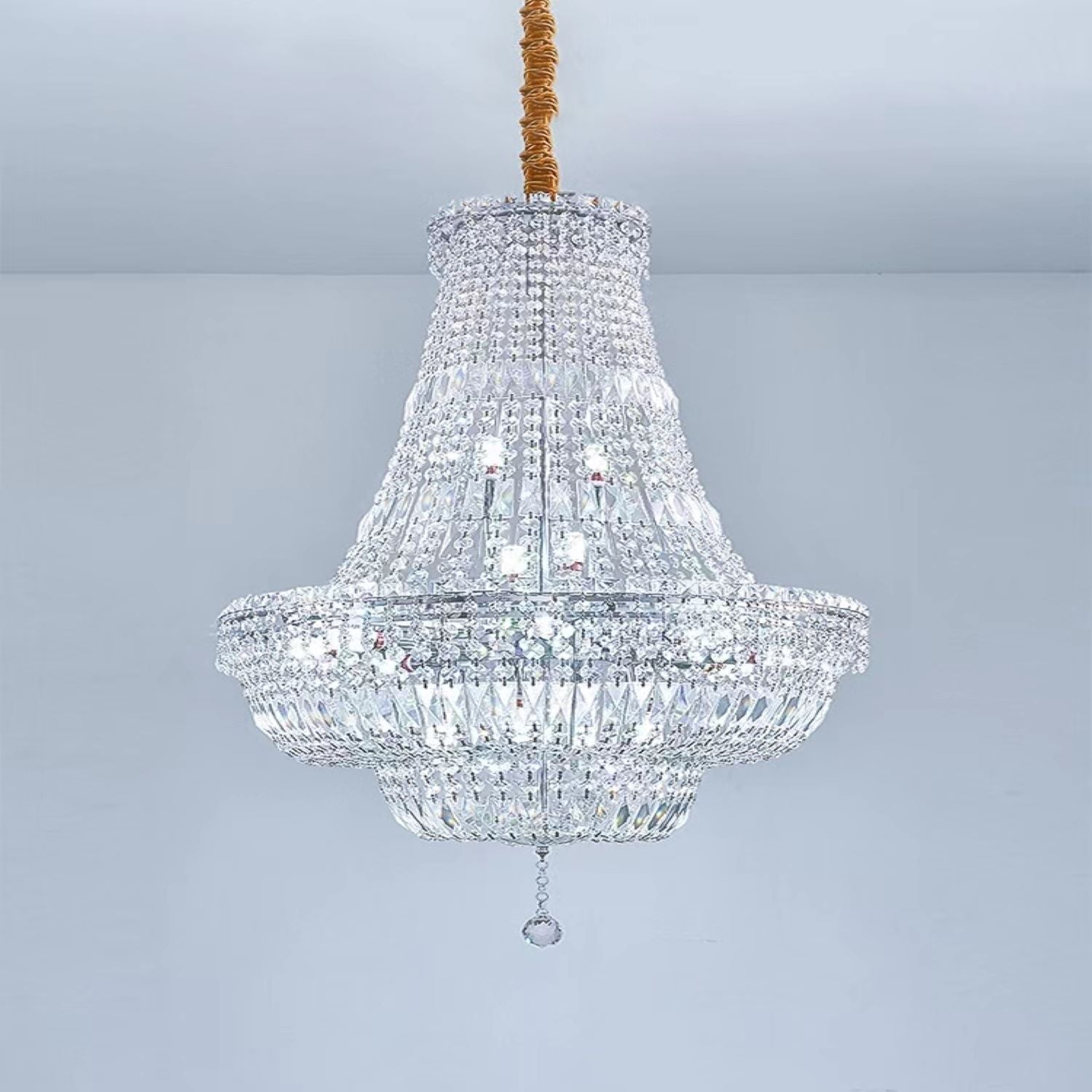 Extra Large Multi-layer Modern Light Luxury Crystal Chandelier for Living / Dining Room / Villa