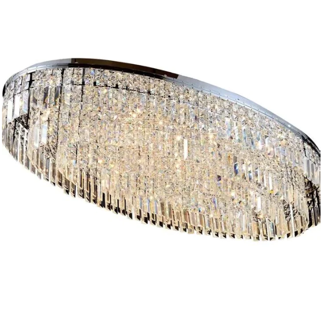 Extra Large Flush Mount Multi-tier Crystal Chandelier Modern Luxury Light Fixture For Living Room/Dining Room/Bedroom