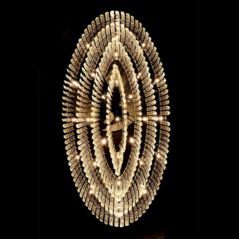 Extra Large Flush Mount Multi-tier Crystal Chandelier Modern Luxury Light Fixture For Living Room/Dining Room/Bedroom