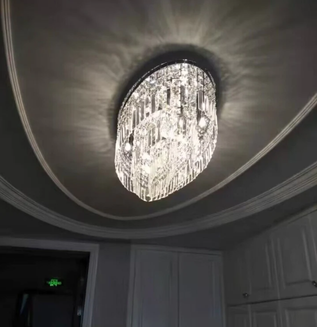Extra Large Flush Mount Multi-tier Crystal Chandelier Modern Luxury Light Fixture For Living Room/Dining Room/Bedroom