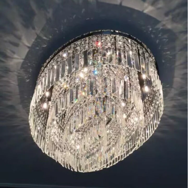 Extra Large Flush Mount Multi-tier Crystal Chandelier Modern Luxury Light Fixture For Living Room/Dining Room/Bedroom