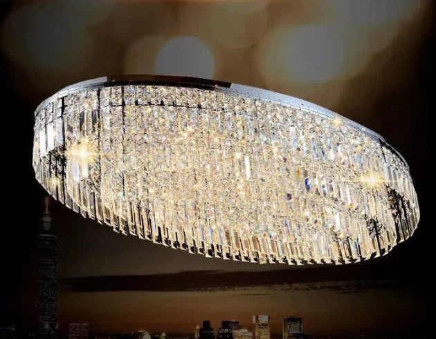 Extra Large Flush Mount Multi-tier Crystal Chandelier Modern Luxury Light Fixture For Living Room/Dining Room/Bedroom