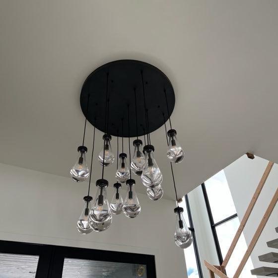 Raindrop Round Chandelier 36"