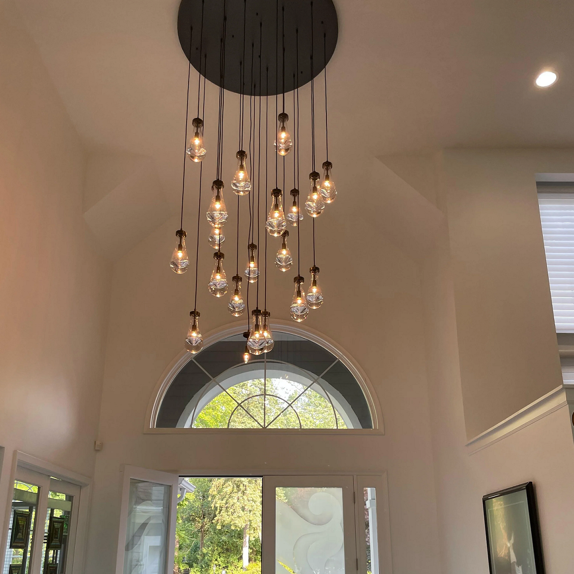 Raindrop Round Modern Chandelier Light