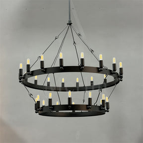 Dania Series Luxury Vintage Filament Round Chandelier, Classic Chandelier Lighting Fixture