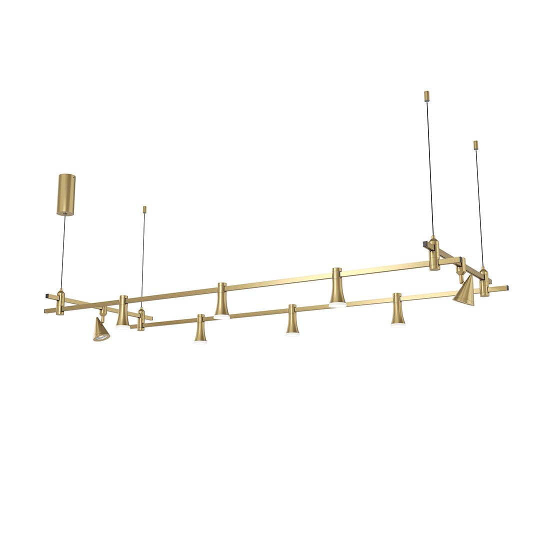 Dining Room/Living RoomRectangular 2 Taper Spot Track Light Chandelier