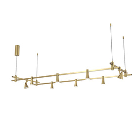 Dining Room/Living RoomRectangular 2 Taper Spot Track Light Chandelier