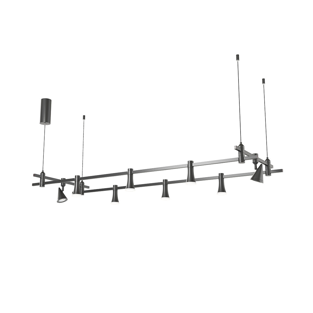 Dining Room/Living RoomRectangular 2 Taper Spot Track Light Chandelier