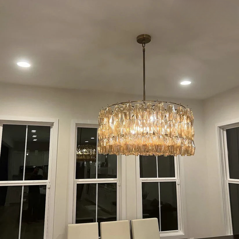 Chiaravalle Clear Glass Round Chandelier 37"47"62"