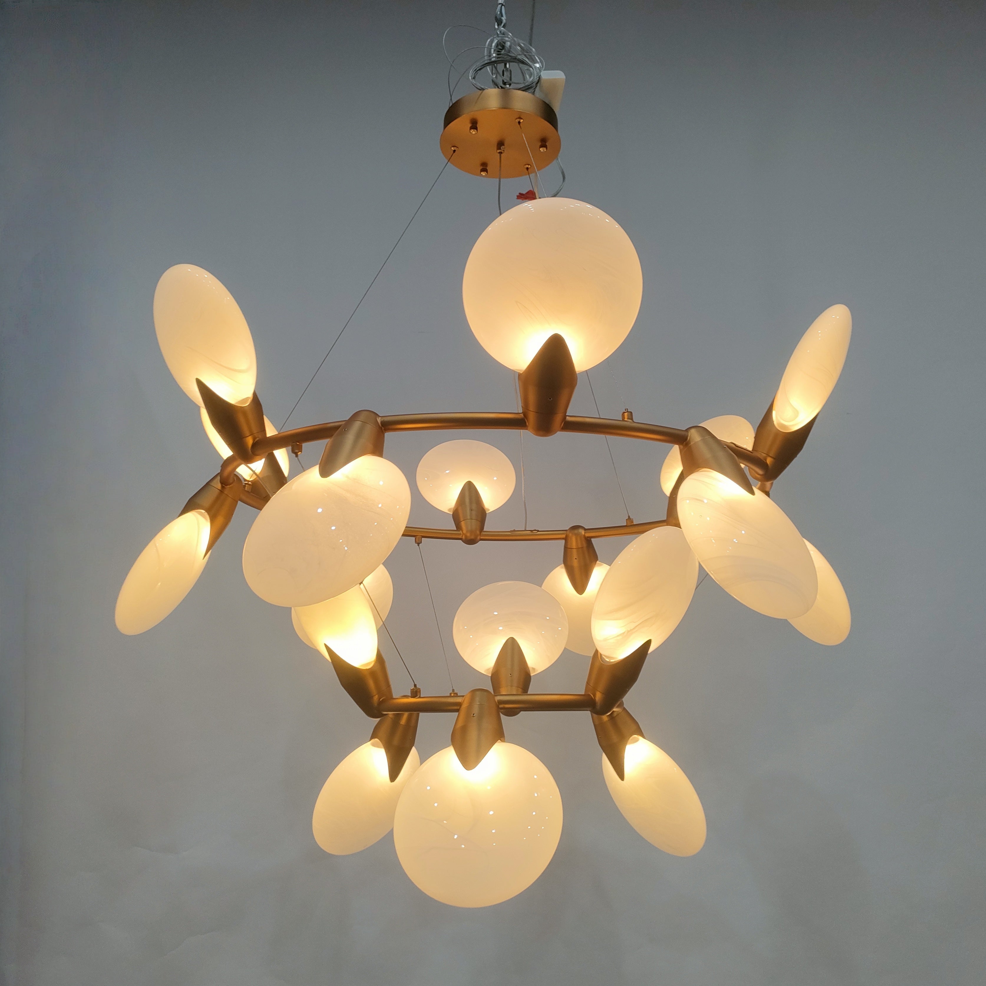 Lyla 2-Tiered Halo Chandelier