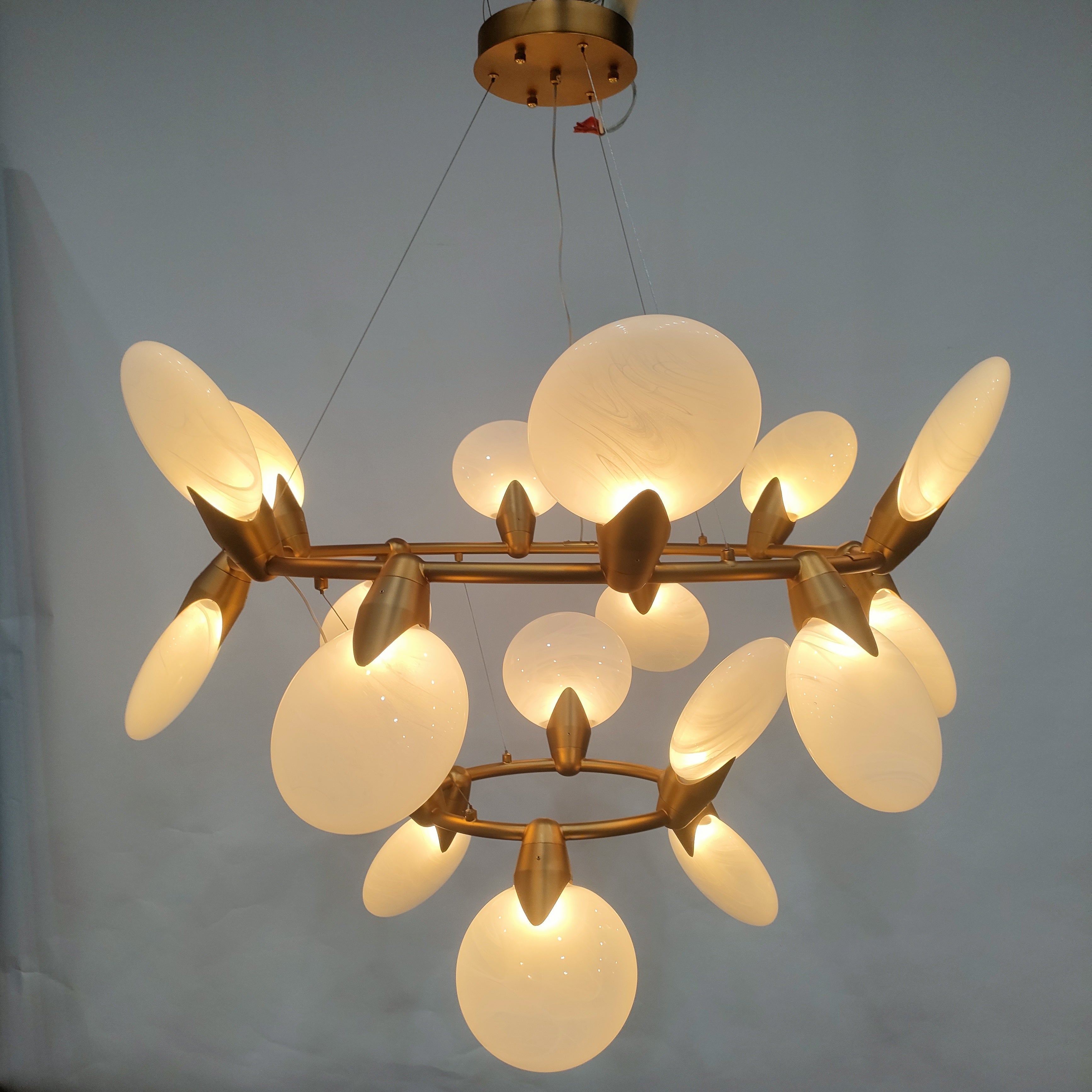 Lyla 2-Tiered Halo Chandelier