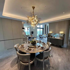 Modern Wine Glass Shape Chandelier Italian Light Luxury Light Fixture for Dining Room/Living Room