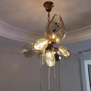 Modern Wine Glass Shape Chandelier Italian Light Luxury Light Fixture for Dining Room/Living Room