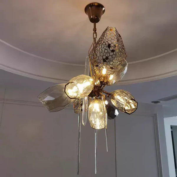 Modern Wine Glass Shape Chandelier Italian Light Luxury Light Fixture for Dining Room/Living Room