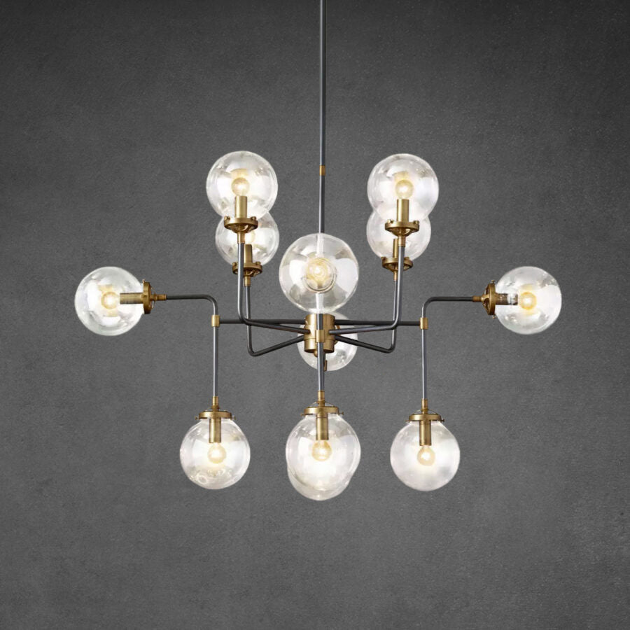 Bistro Globe Clear Glass Chandelier 42″