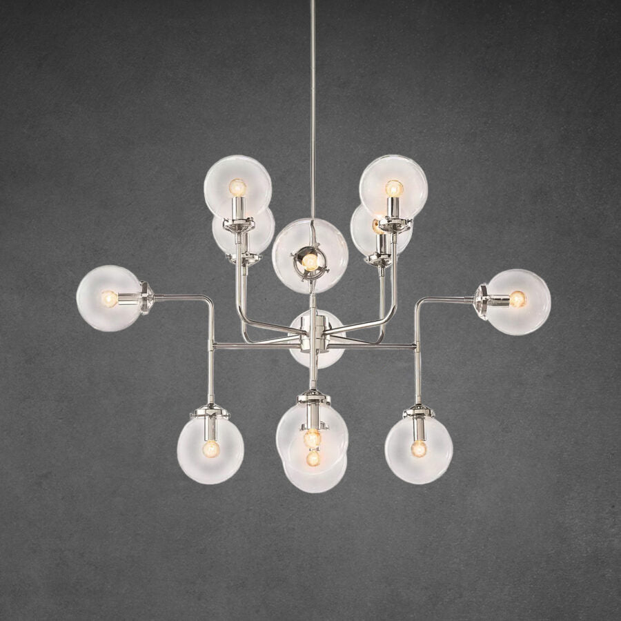 Bistro Globe Clear Glass Chandelier 42″