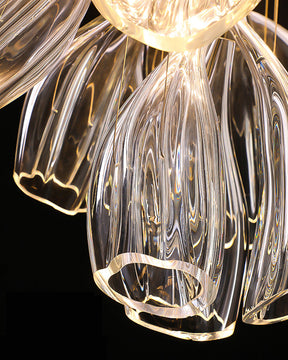 Aria Flower Glass Foyer Chandelier