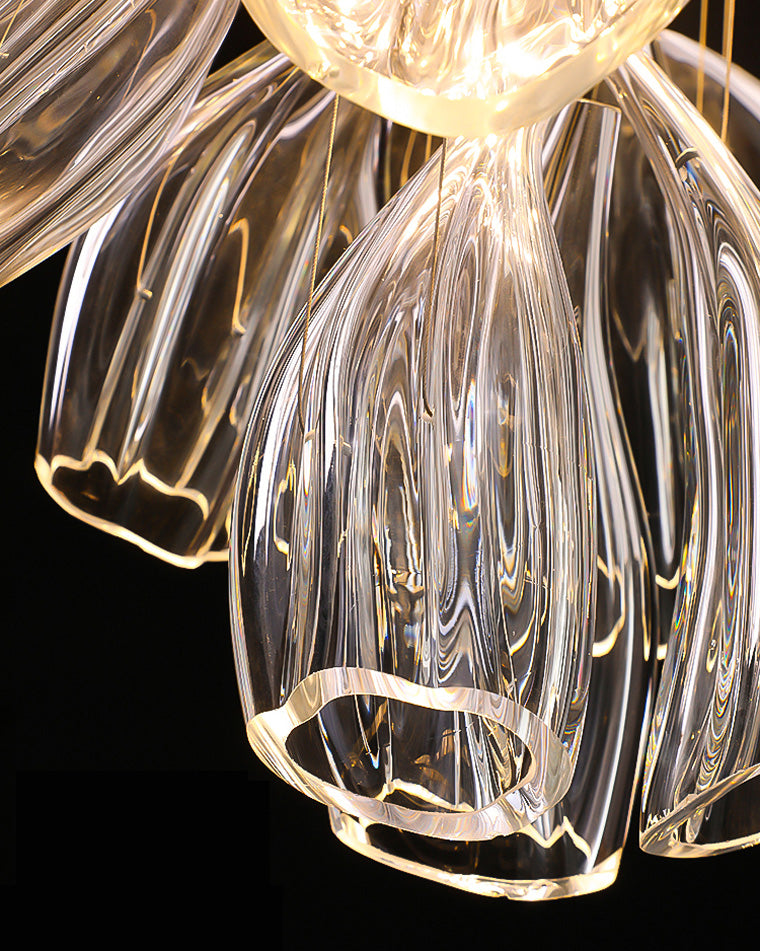 Aria Flower Glass Foyer Chandelier