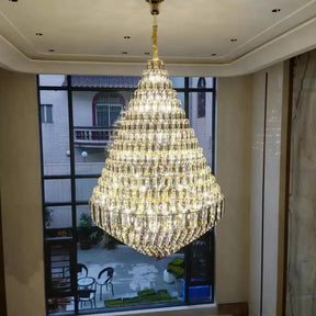 Aria Tiered taper Crystal Foyer Chandelier