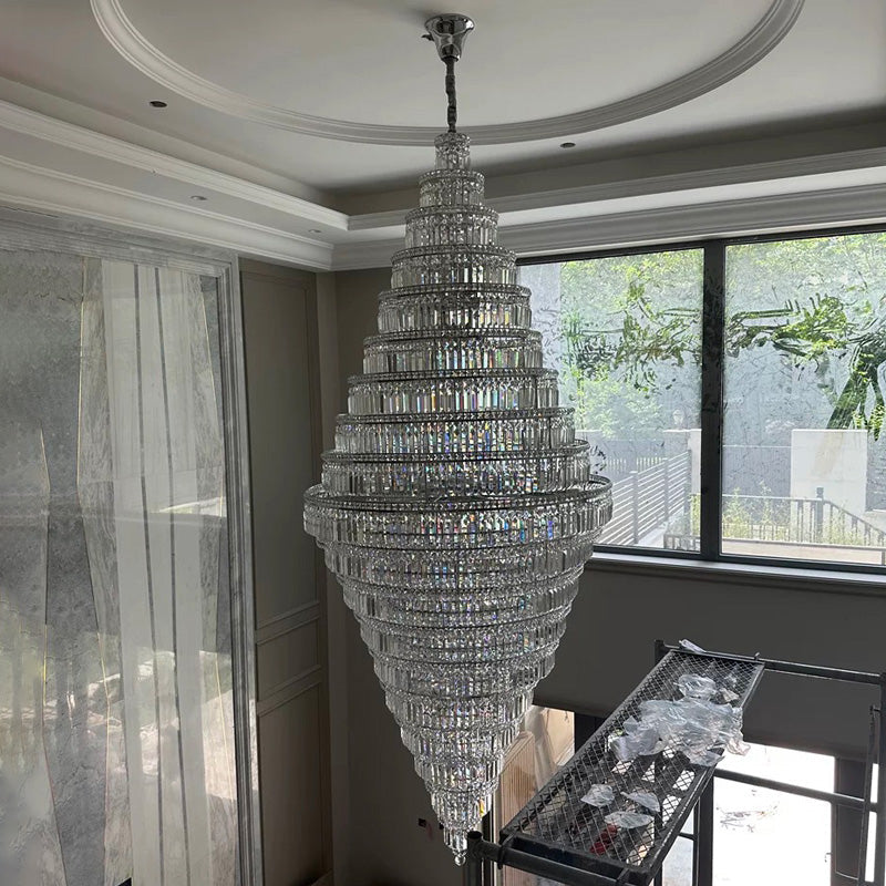 Aria Large Tiered Crystal Chandelier