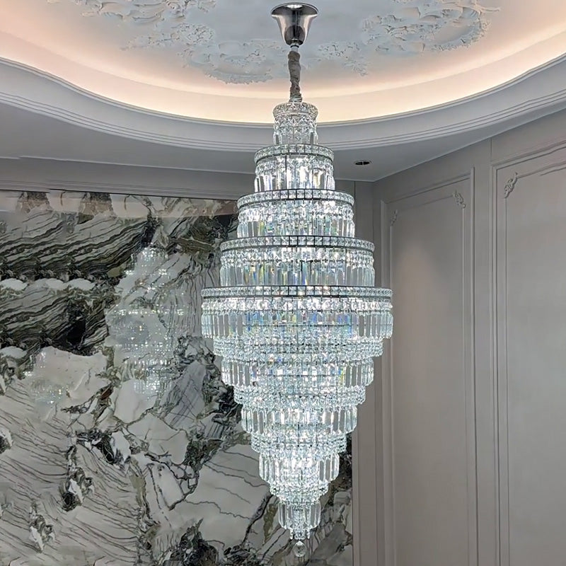 Aria Large Tiered Crystal Chandelier