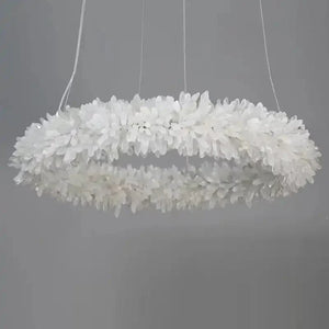 24 - 47 Inch Round Clear Geode Quartz Crystal Ring Pendant Light Modern Chandelier for Living Room - Arialamps