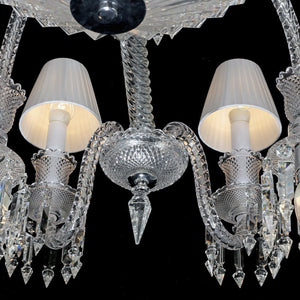 24 Lights Crystal Chandelier with Lampshades - Arialamps