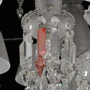 24 Lights Premium Crystal Chandelier with Lampshades - Arialamps