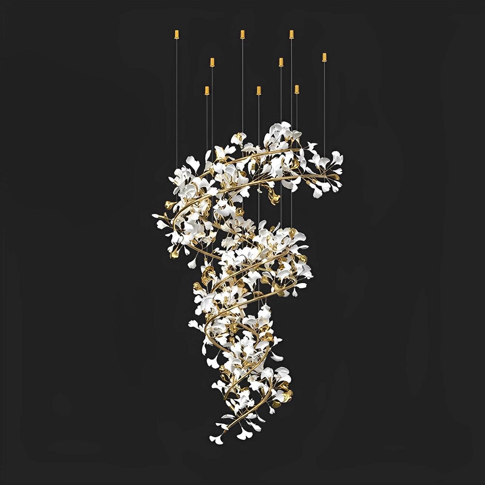 Aria Gingko Spiral Chandelier