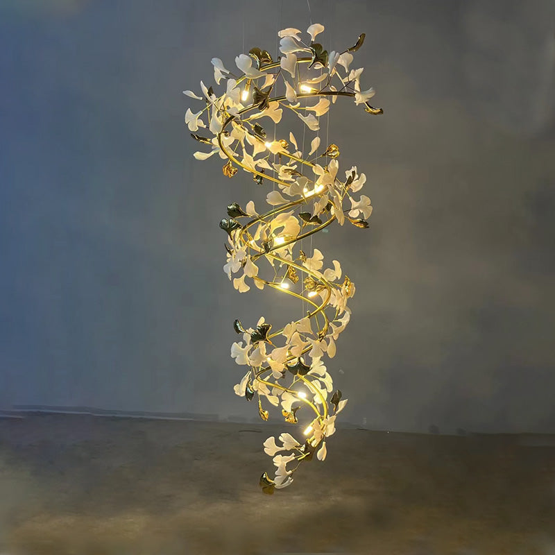 Aria Gingko Spiral Chandelier