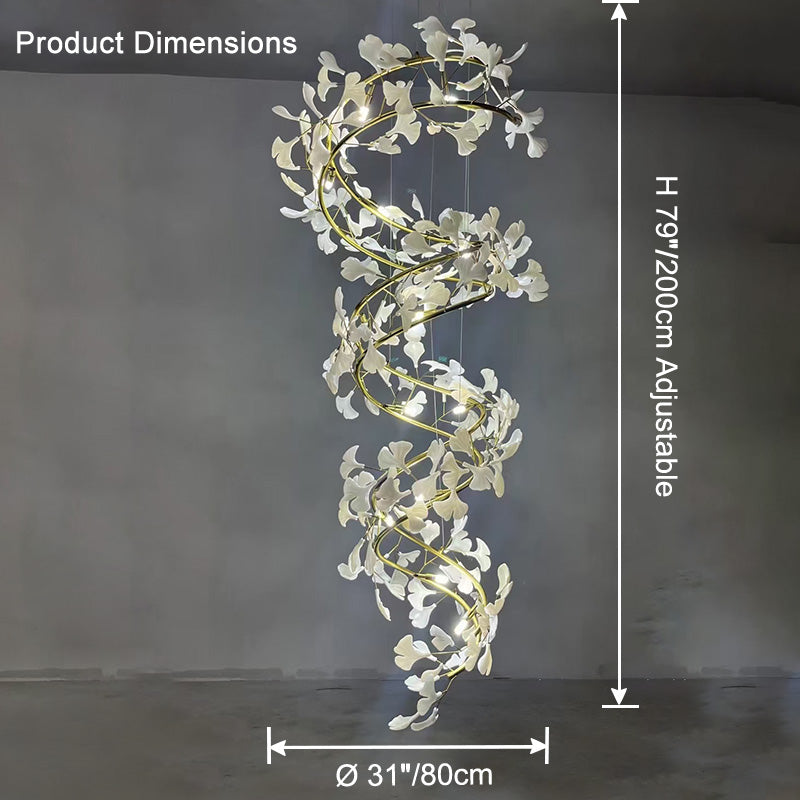 Aria Gingko Spiral Chandelier