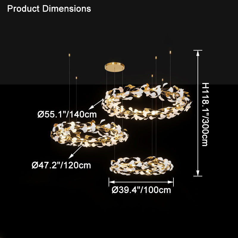 Aria Gingko Circular Chandelier