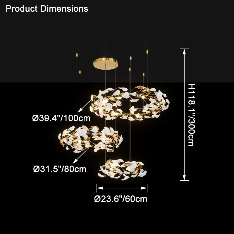 Aria Gingko Circular Chandelier