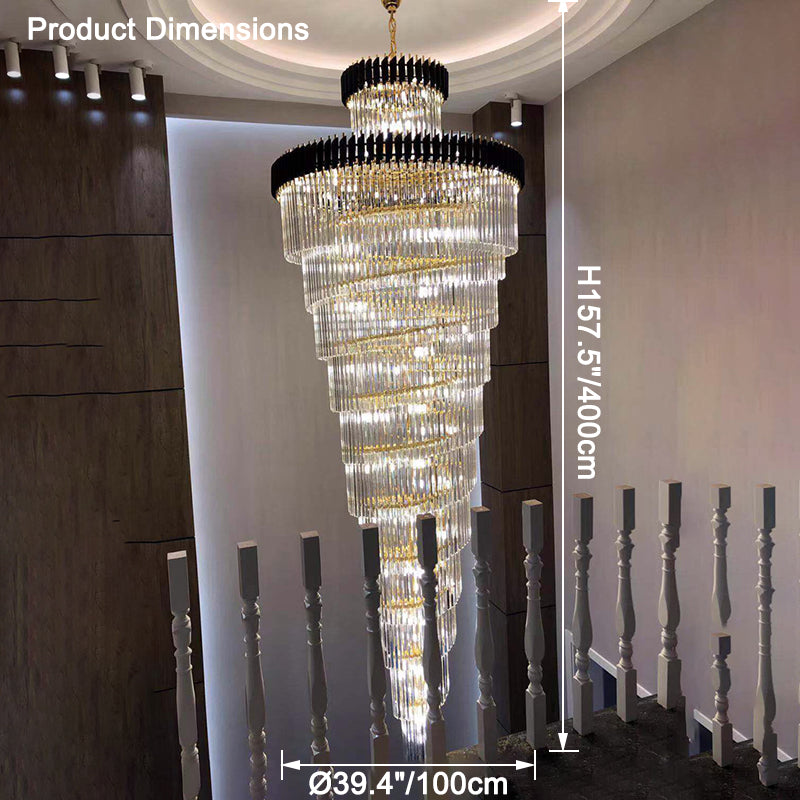 Aria Cascading Crystal Prism Chandelier