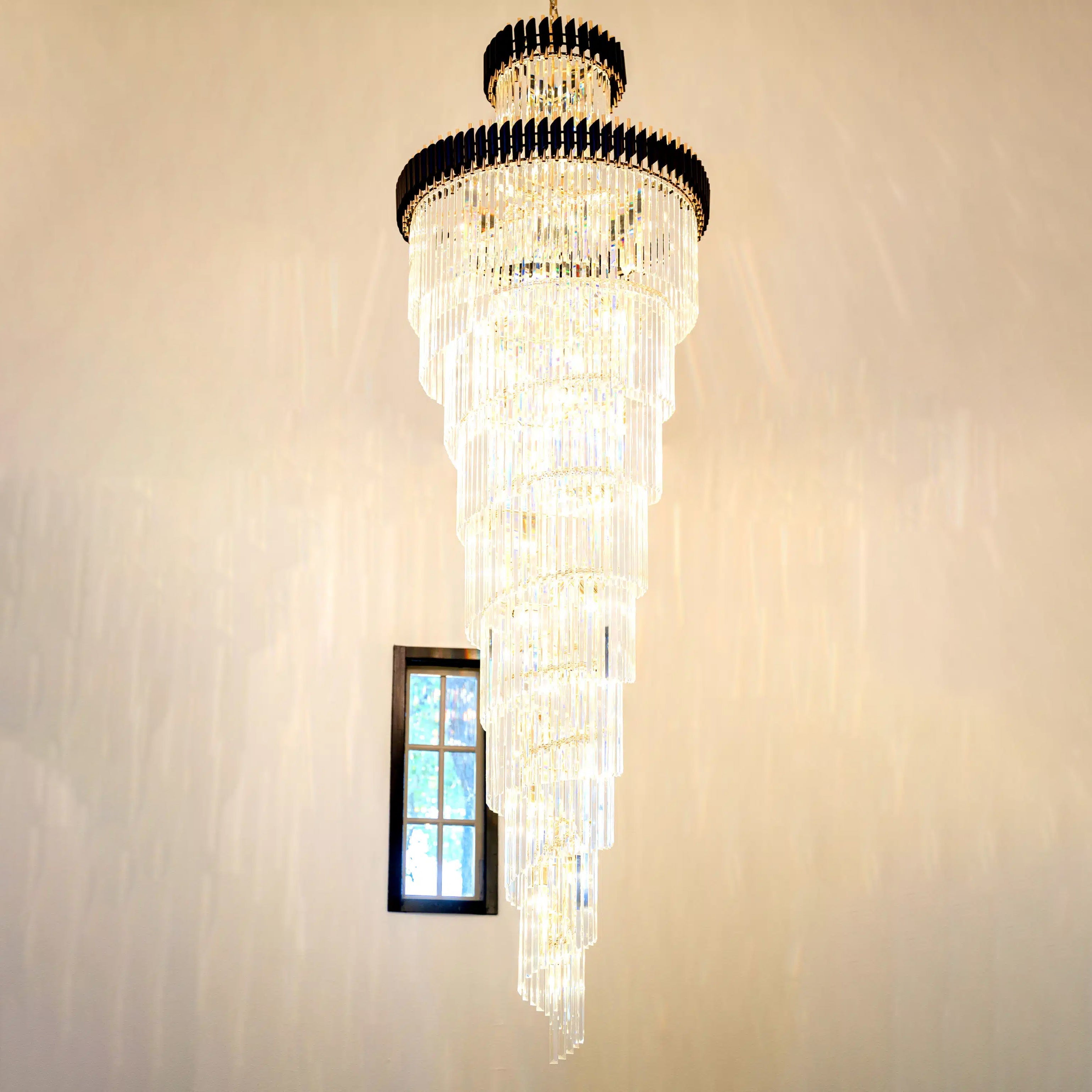 Aria Cascading Crystal Prism Chandelier