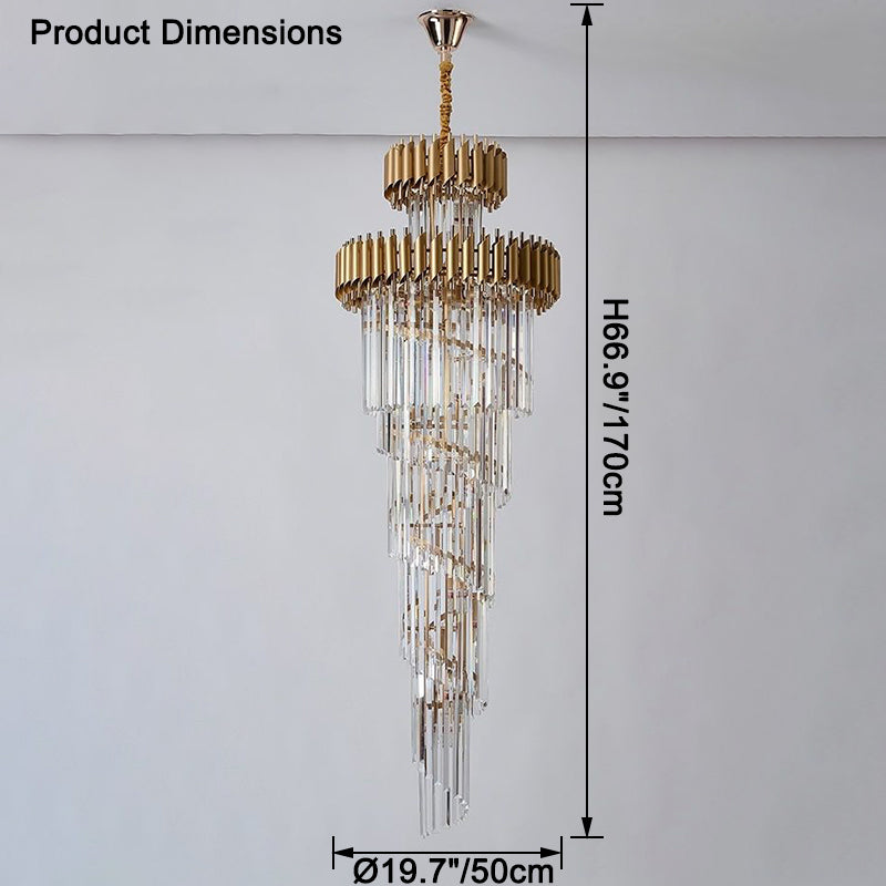 Aria Cascading Crystal Prism Chandelier