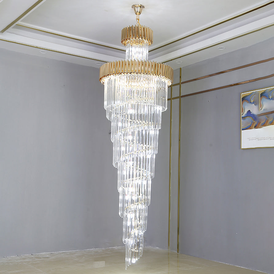 Aria Cascading Crystal Prism Chandelier