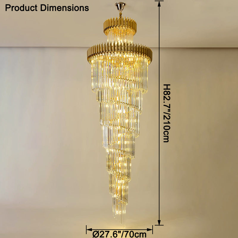 Aria Cascading Crystal Prism Chandelier