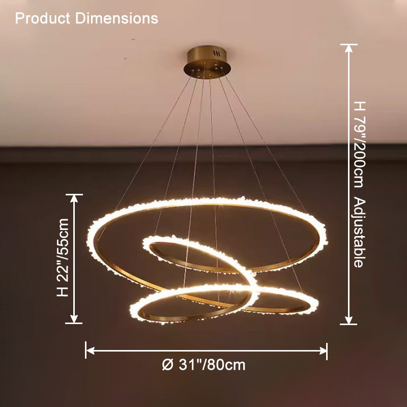 Aria Crystal Infinity Chandelier