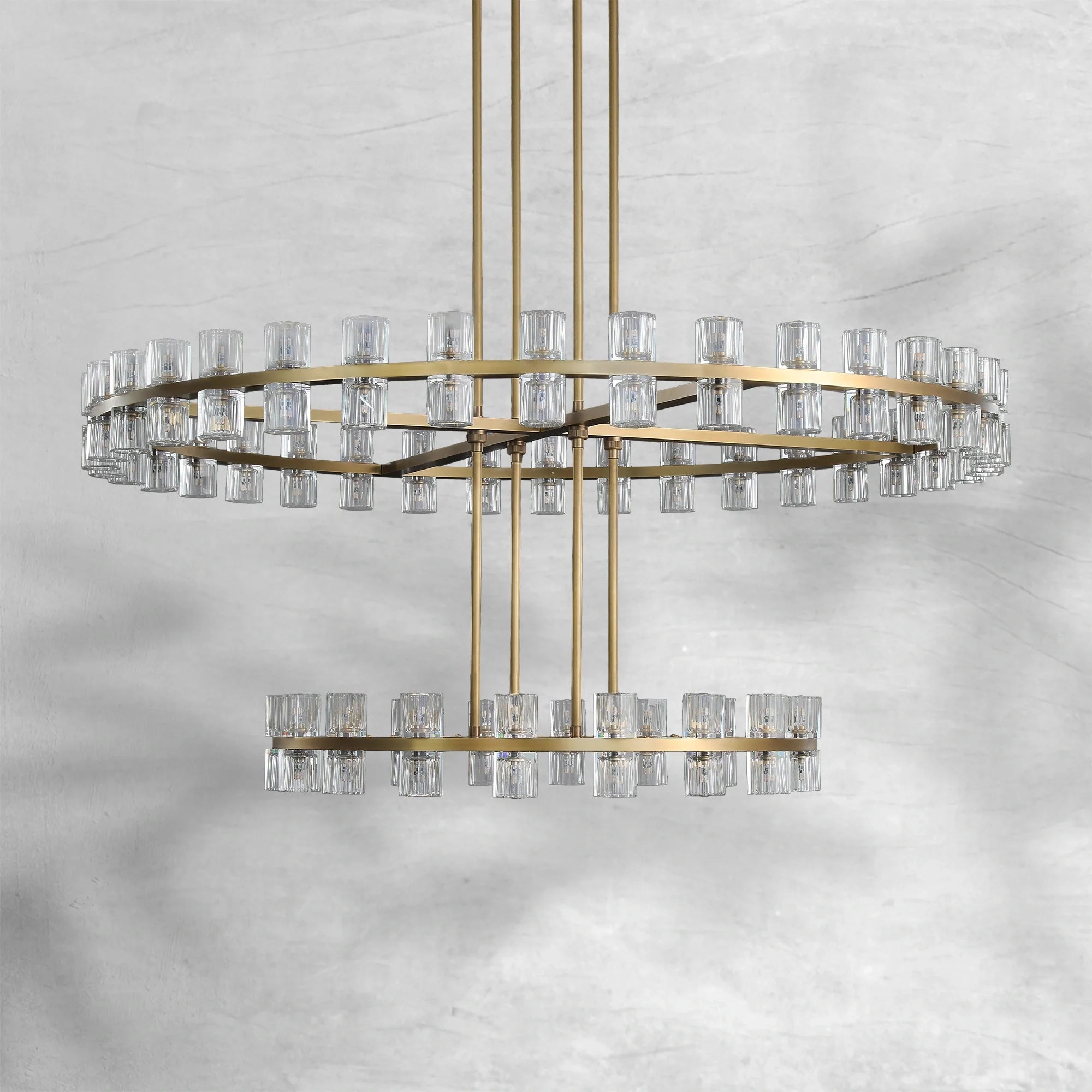 Arcachen Crystal Round 2-Tier Chandelier 60"