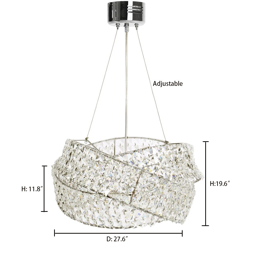2023 New Crystal Chandelier with Chrome Iron Frame