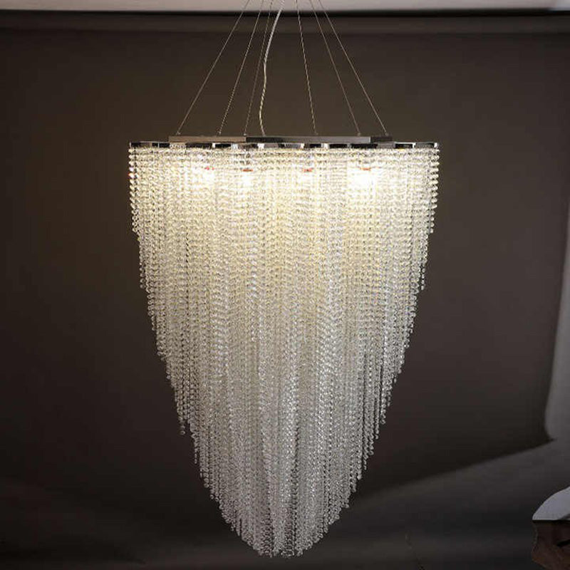 Aria Cascading Crystal Foyer Chandelier