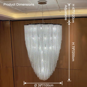 Aria Cascading Crystal Foyer Chandelier