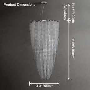 Aria Cascading Crystal Foyer Chandelier