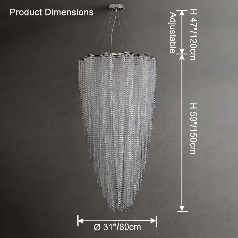 Aria Cascading Crystal Foyer Chandelier