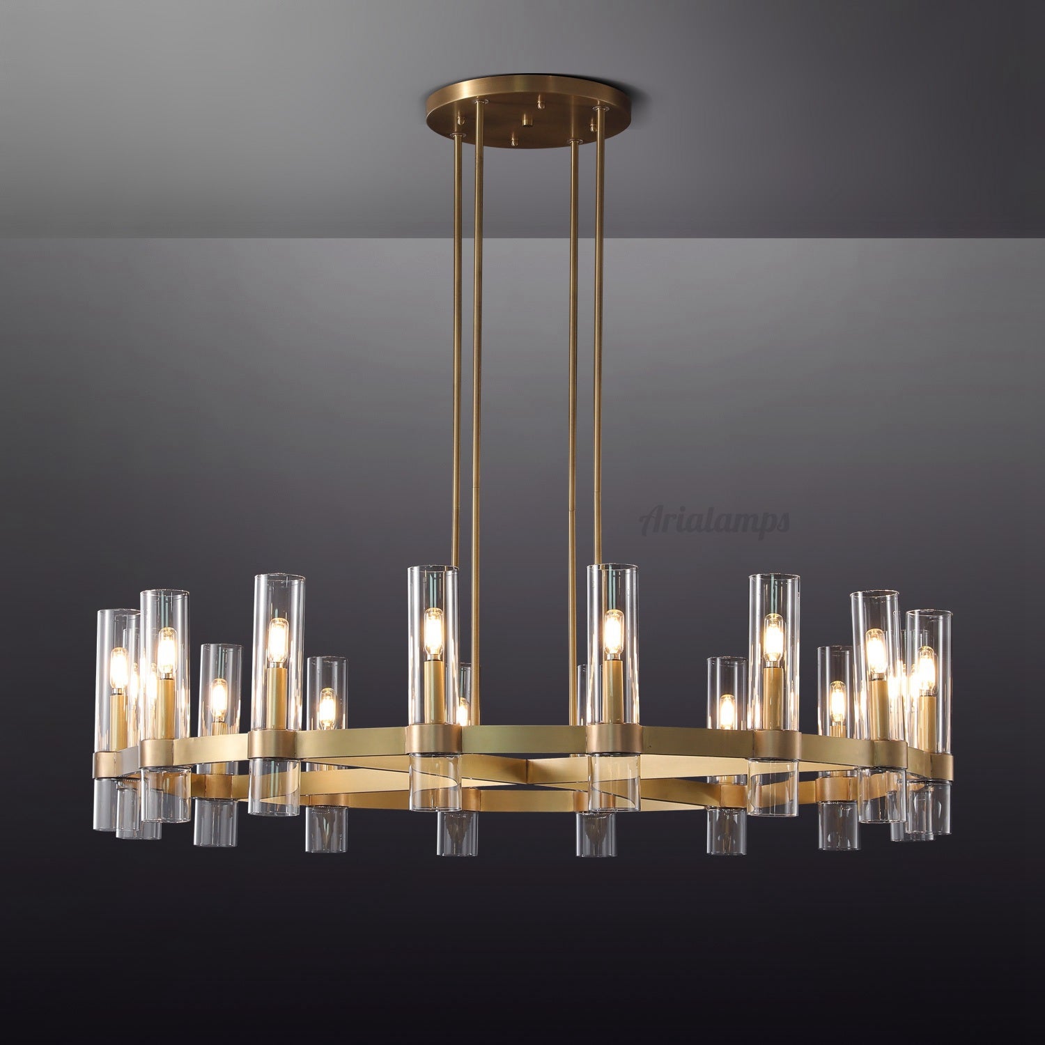 Aria Rachel Round Glass Chandelier