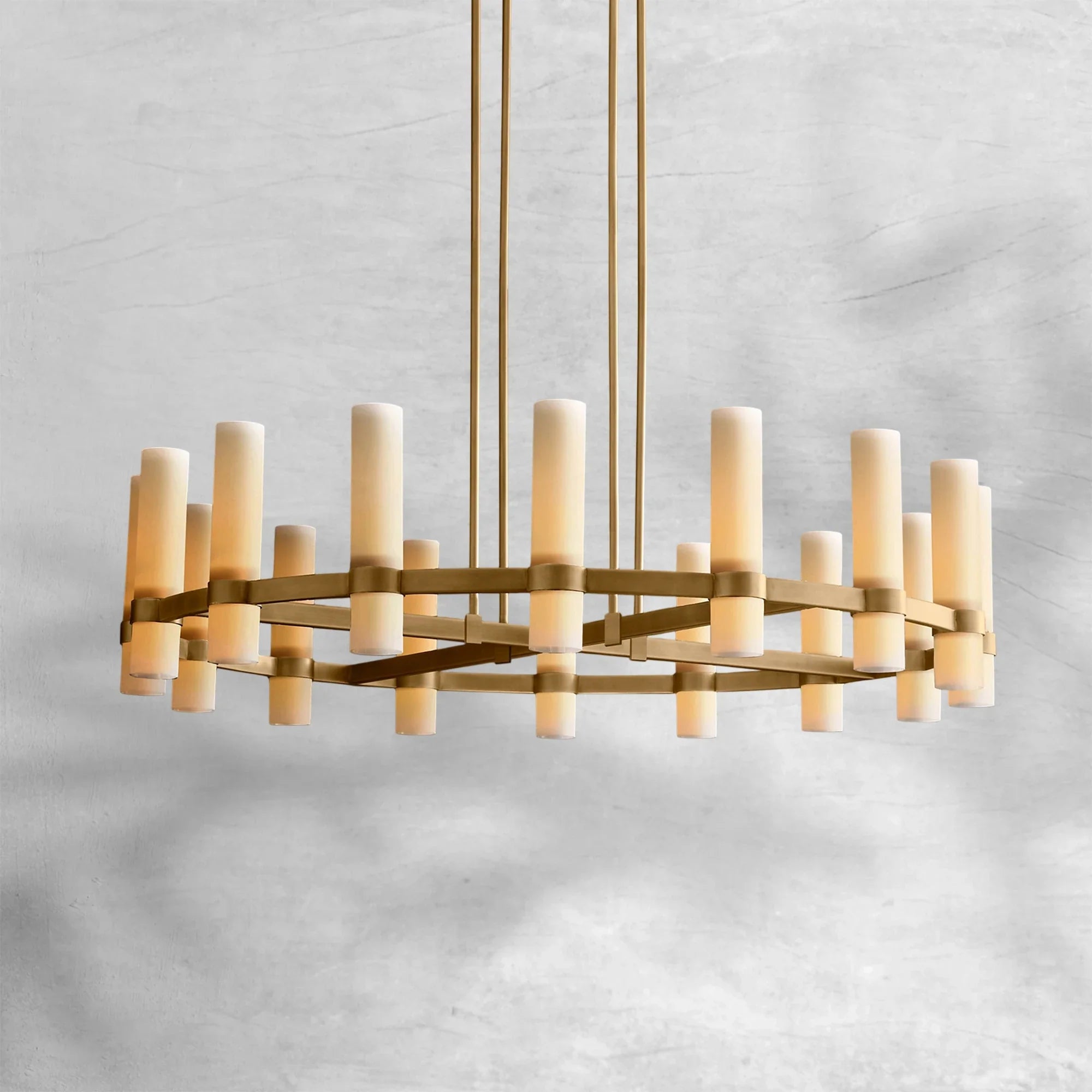 Lavelle Round Milk Glass Chandelier