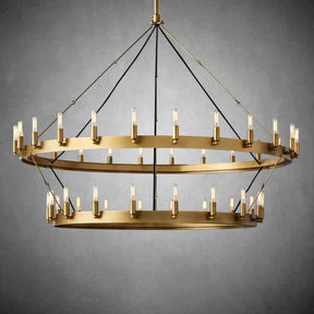 Dania Series Luxury Vintage Filament Round Chandelier, Classic Chandelier Lighting Fixture