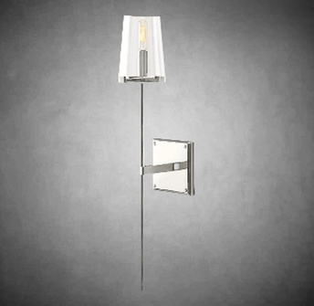 Paricia Clear Glass Linear Wall Sconce - Arialamps